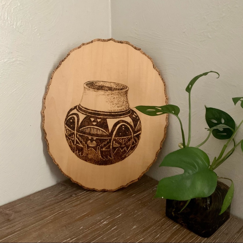 Wood burning wall decor